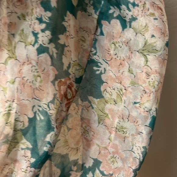 Lush see thru top sleeves size S lightweight boho flower spring sheer romantic - Picture 6 of 11